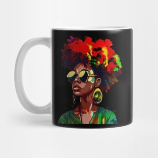 Juneteenth Afro Woman Black Queen African American Melanin Mug